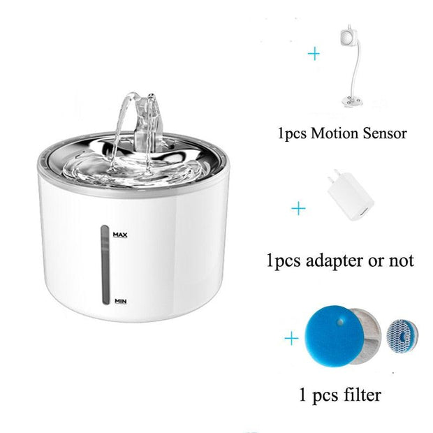 Stainless Steel Automatic Cats Fountain Dispenser Sensor Water Drinking For Pets - Karlaja